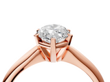 Rose gold Marquise Cut Solitaire Ring with Four-Prong Setting on a Classic Band_87