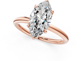 Rose gold Marquise Cut Solitaire Ring with Thin Band and Four-Prong Setting_37