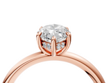 Rose gold Marquise Cut Solitaire Ring with Thin Band and Four-Prong Setting_40