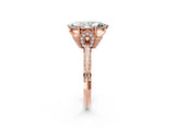 Rose gold Marquise Cut Solitaire Split Shank Pave Diamond Engagement Ring with Four-Prong Setting_35