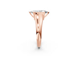Rose gold Marquise Cut Solitaire Tension Set Diamond Ring with Split Shank Band_17