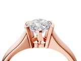 Rose gold Marquise Cut Solitaire Tension Set Diamond Ring with Split Shank Band_19