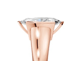 Rose gold Marquise Cut Solitaire Tension Set Diamond Ring with Split Shank Band_20