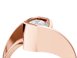 Rose gold Marquise Cut Solitaire Tension-Set Diamond Split Shank Ring_19