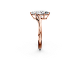 Rose gold Marquise Cut Solitaire Twist Band Ring with Four-Prong Setting_33