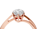 Rose gold Marquise Cut Solitaire Twist Band Ring with Four-Prong Setting_35