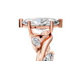 Rose gold Marquise Cut Solitaire Twisted Band Marquise Accent Prong Setting Ring_8