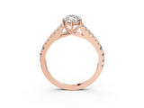 Rose gold Marquise Cut Split Shank Pave Diamond Engagement Ring with Four-Prong Setting_31