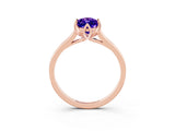 Rose gold Marquise Cut Tanzanite Solitaire Ring with Flower Prong Setting and Classic Band_15