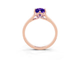 Rose gold Marquise Cut Tanzanite Solitaire Ring with Flower Prong Setting and Classic Band_40