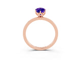 Rose gold Marquise Cut Tanzanite Solitaire Ring with Thin Band and Prong Setting_27