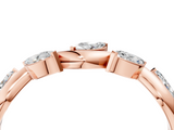 Rose gold Marquise Cut Twisted Band with Prong Setting_87