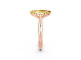 Rose gold Marquise Cut Yellow Sapphire Solitaire Engagement Ring with Cathedral Setting and Four-Prong Mount_32