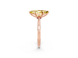 Rose gold Marquise Cut Yellow Sapphire Solitaire Engagement Ring with Classic Band and Four-Prong Setting_26