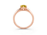 Rose gold Marquise Cut Yellow Sapphire Solitaire Engagement Ring with Classic Band and Four-Prong Setting_27
