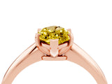 Rose gold Marquise Cut Yellow Sapphire Solitaire Engagement Ring with Classic Band and Four-Prong Setting_28