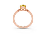 Rose gold Marquise Cut Yellow Sapphire Solitaire Engagement Ring with Classic Band and Four-Prong Setting_63