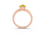 Rose gold Marquise Cut Yellow Sapphire Solitaire Engagement Ring with Round Band and Four-Prong Setting_27