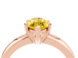 Rose gold Marquise Cut Yellow Sapphire Solitaire Engagement Ring with Round Band and Four-Prong Setting_28