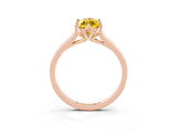 Rose gold Marquise Cut Yellow Sapphire Solitaire Ring with Flower Prong Setting and Classic Band_39