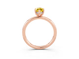 Rose gold Marquise Cut Yellow Sapphire Solitaire Ring with Thin Band and Four-Prong Setting_39