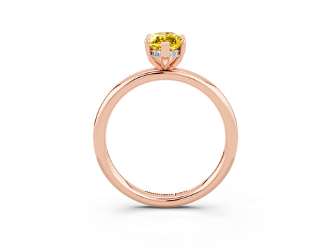 Rose gold Marquise Cut Yellow Sapphire Solitaire Ring with Thin Band and Four-Prong Setting_39