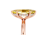 Rose gold Marquise Cut Yellow Sapphire Solitaire Ring with Thin Band and Four-Prong Setting_41