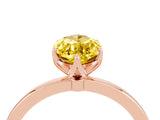 Rose gold Marquise Cut Yellow Sapphire Solitaire Ring with Thin Band and Prong Setting_16