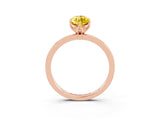 Rose gold Marquise Cut Yellow Sapphire Solitaire Ring with Thin Band and Prong Setting_27