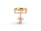 Rose gold Marquise Cut Yellow Sapphire Stud Earrings_36