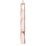 Rose gold Marquise Diamond Bar Pendant with Bezel Setting 2