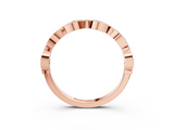 Rose gold Marquise Diamond Bezel Set Eternity Band_43