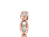Rose gold Marquise Diamond Bezel Set Eternity Band_45