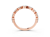 Rose gold Marquise Diamond Eternity Band with Bezel Setting_25