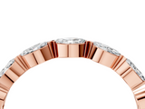 Rose gold Marquise Diamond Eternity Band with Bezel Setting_26