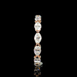 10K Yellow Gold Marquise Diamond Eternity Band with 10K Yellow Gold U-Prong Setting