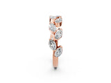 Rose gold Marquise Diamond Eternity Band with Shared Prong Setting_6
