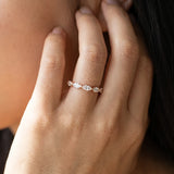 Rose gold Marquise Diamond Eternity Band with U-Prong Setting_105