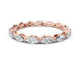 Rose gold Marquise Diamond Eternity Band with U-Prong Setting_91