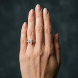 Rose gold Marquise Diamond Floral Side Stone Solitaire with Marquise Accents and Four-Prong Setting_4