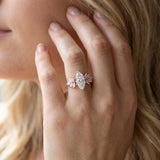 Rose gold Marquise Diamond Floral Side Stone Solitaire with Marquise Accents and Four-Prong Setting_6