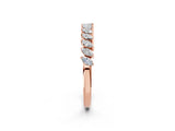 Rose gold Marquise Diamond Half-Eternity Band with Shared Prong Setting_11