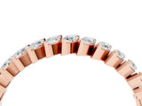 Rose gold Marquise Diamond Half-Eternity Band with Shared Prong Setting_13