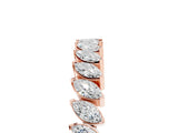 Rose gold Marquise Diamond Half-Eternity Band with Shared Prong Setting_14
