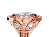 Rose gold Marquise Diamond Milgrain Marquise Filigree Engagement Ring with Prong Setting_11