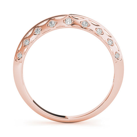Rose gold Marquise Diamond Openwork Bangle with Pave Setting 2