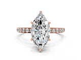 Rose gold Marquise Diamond Pavé Band with Six-Prong Setting_30