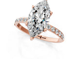 Rose gold Marquise Diamond Pavé Band with Six-Prong Setting_31