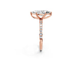 Rose gold Marquise Diamond Pavé Band with Six-Prong Setting_32
