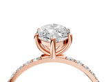 Rose gold Marquise Diamond Pavé Band with Six-Prong Setting_34
